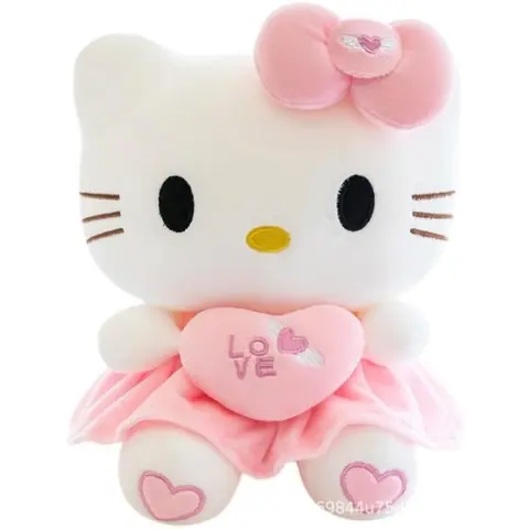 Poupée en Peluche - Hello Kitty - 25cm - Rose - Jouet pour Enfants - Douceur et Sécurité
