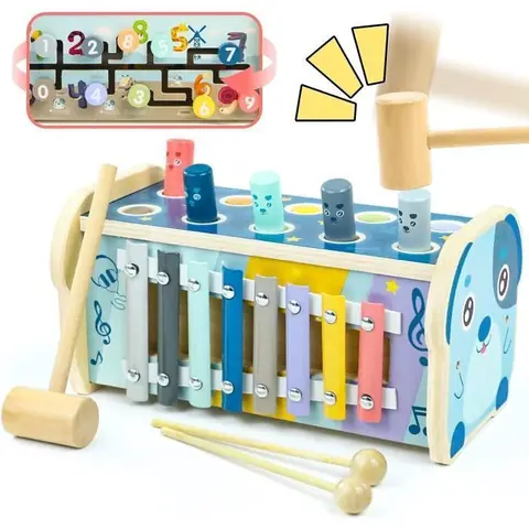 Jouet Bebe en Bois 10 PACK 3 en 1 Jeux Educatif Jouets Éveil Montessori Jouet Enfant 1 2 3 Ans Cadeau Bébé Fille Garcon avec Jeu