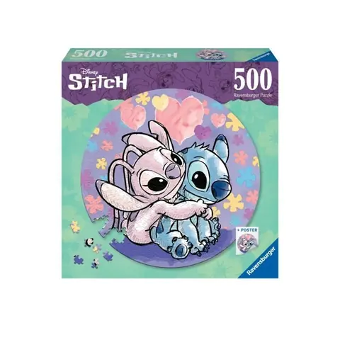 Puzzle rond 500 pièces Stitch Disney Dessin animé Dès 10 ans 17581 Ravensburger