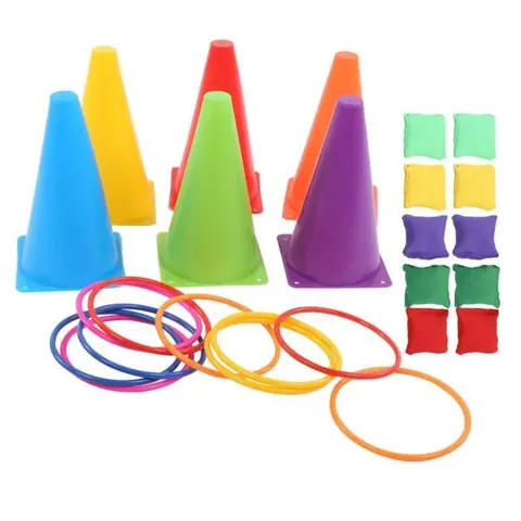 Jouet danneau de lancer - Tbest - 3 en 1 - Couleurs vives - Pour enfants à partir de 3 ans - Sécurisé