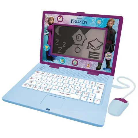 Ordinateur éducatif bilingue - Lexibook - 170 activités - Espagnol/Anglais - Grand écran LCD 67 - Violet/Bleu