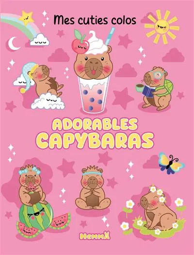 Mes cuties colos - Adorables capybaras - Suzanne Washington - Hemma - broché - Document jeunesse