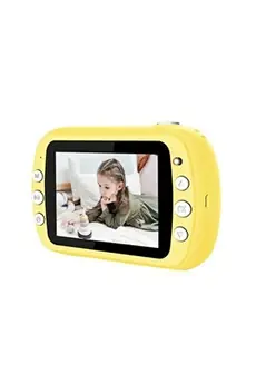 Appareil photo instantanée Kan1 pour enfants avec 3 rouleaux de papier d'impression - Jaune