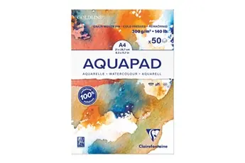 Bloc de papier aquarelle Aquapad 50 feuilles A4 300g/m2