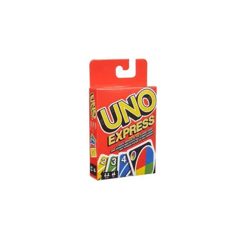 Uno Express 56 cartes Rapide et Fun - Format compact voyage - Famille Enfant Adulte - Set Jeu societe Classique et carte