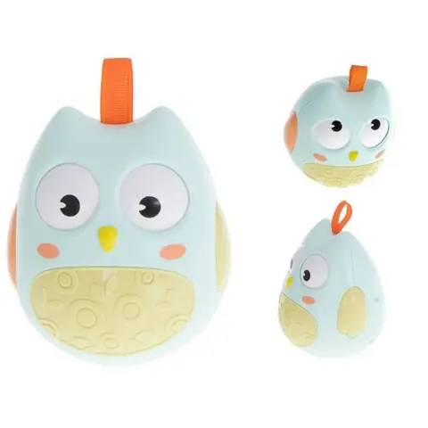 Jouet sensoriel - Ikonka - Hibou se balançant - Bleu - Pour bébé de plus de 3 mois