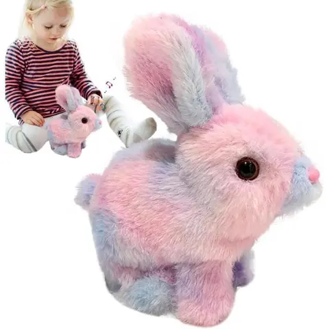 Animal en Peluche Lapin Qui Marche Jouet en Peluche ChantantJouet animé interactif de Lapin électrique Jouets musicaux