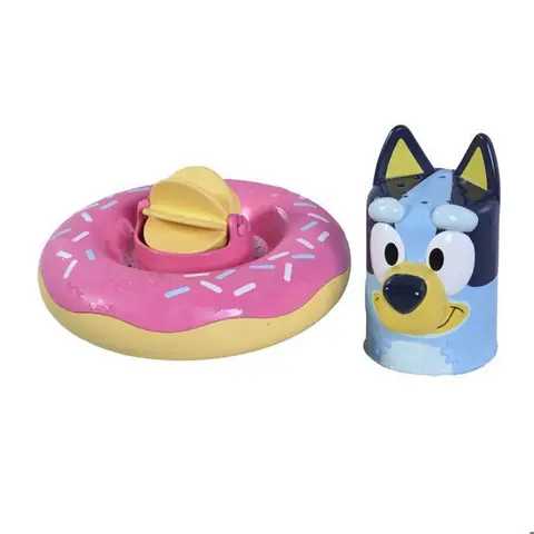 Jouet de bain - Bluey - Bouée de Bain - Roue à eau tournante - Gobelets verseurs - 18 mois et plus