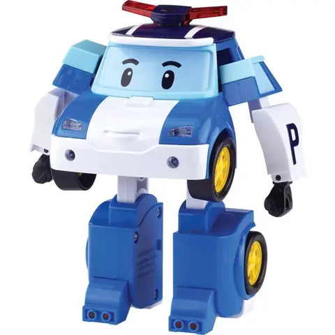 Figurine robot hélicoptère 10 cm - Silverlit – Robocar Poli – Véhicule Transformable Poli 2-en-1