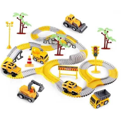Circuit de Voiture - Modèle 234 - 6 Voitures - Flexible - Pour Enfants à Partir de 3 Ans