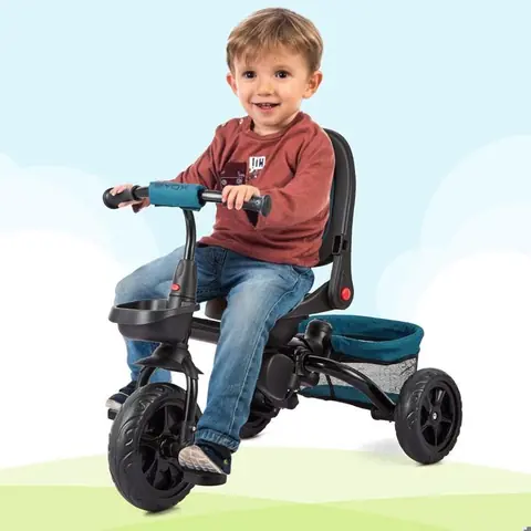 Tricycle 6 en 1 Tricycle pour EnfantsTricycle Évolutif Siège Pivotant à 360° 10 Mois à 5 Ans Jusquà 25 kg Vélo pour Enfant VERT