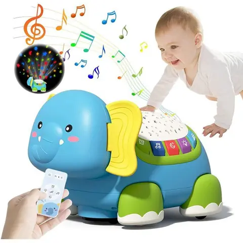 Jouets pour bébés dès 6 mois - Jouets musicaux rampants pour bébés et enfants - Jouets de motricité avec musique et projecteur l