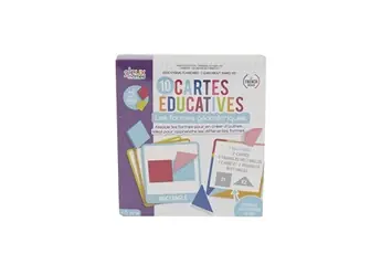 Jeu de 10 cartes éducatives en carton sur les formes géométriques avec 4 cartes détachables -  -