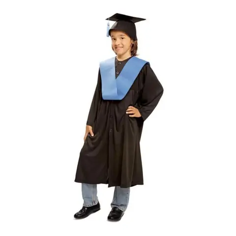 Déguisement - Étudiant ou Gradué - Casquette Tunique et Tissu Bleu - Pour Enfant - Disfrazzes