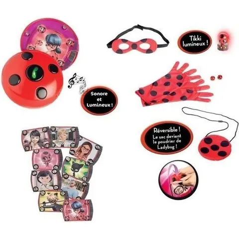 Multipack Deviens Marinette & Ladybug - BANDAI - Miraculous - Téléphone magique - Accessoires Ladybug et Tikki
