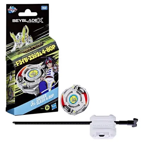 Beyblade X Starter Pack X-Over Project Driger Slash 4-80P toupie de type équilibre et lanceur dès 8 ans