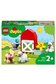 LEGO® 10949 DUPLO® Town Les Animaux de la Ferme Jouet avec Figurines du Canard, Cochon et Chat pour Enfant de 2 Ans et +