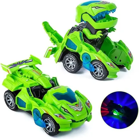 Jouet éducatif - AMOUNE - Voiture Transforming Jouet - Dinosaures - LED - 3-7 Ans