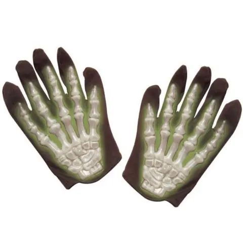 1 paire de gant squelette phosphorescent taille enfant deguisement halloween
