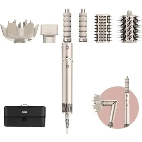 Sechecheveu  & styler 2 en 1  SHARK FLEXSTYLE  HD446SLEU  5 accessoires  Champagne  1400 W