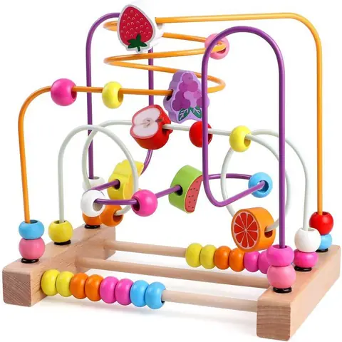 Boucle de motricité jouet bébé perles labyrinthe motricité cube jouet dapprentissage boulier jouet enfant de 1 2 3 ans garçons
