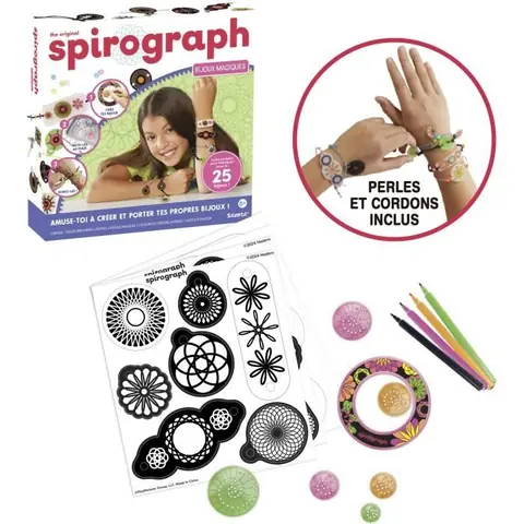 Coffret Bijoux magiques - SILVERLIT - SPIROGRAPH - Jusqu’à 25 charms - Dès 8 ans