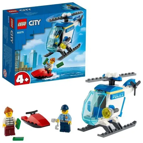 LEGO® City 60275 LHélicoptère de la Police Jouet avec Minifigurines Policier Jet-Ski