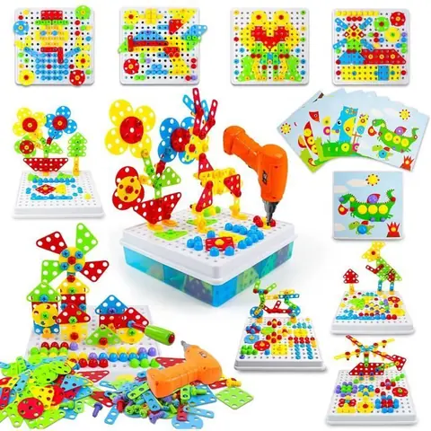 Puzzle 3D Enfant - Mosaique - 238 Pcs - Jeux de société - Educatif - Bricolage