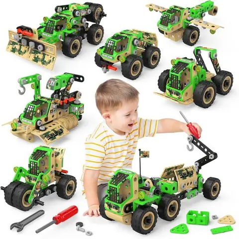 Jeu de Construction Enfant 5 6 7 8 9 Ans Garcon Fille 229PCS Blocs Jouet Jeux de Construction Cadeaux danniversaire de NoëlJouets