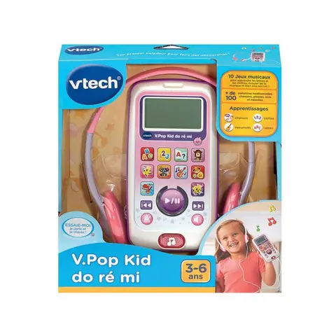 Baladeur musical éducatif VTECH V.Pod Kid Do Ré Mi rose - Pour enfants de 3 à 6 ans