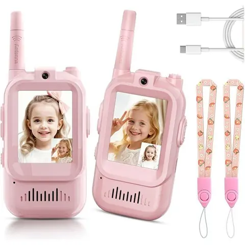 2Pcs Talkie Walkie Enfants Jouet - XJYDNCG - 3 à 12 ans - Vidéo Interactif - Rose pink TALKIE-WALKIE JOUET