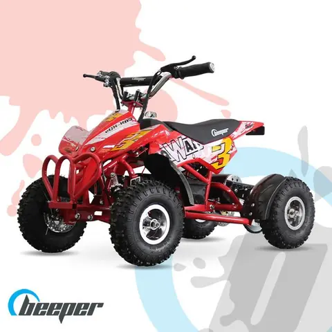 Beeper - MINIQuad 2 Quad électrique Enfant 600 W Max 36 V 12 Ah Couleur - Rouge