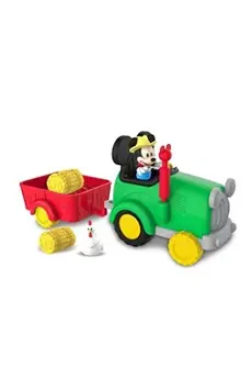 Mickey, Tracteur et remorque avec 1 figurine 7,5 cm articulée et des accessoires, Jouet pour enfants dès 3 ans, MCC05