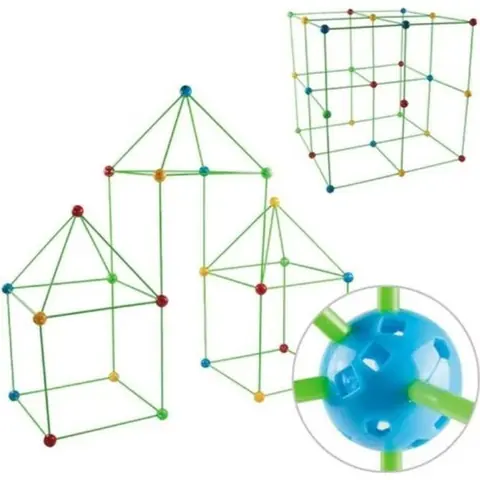 SHOP-STORY- MAGICASTLE : Kit de Construction de Cabanes pour Enfants - 175 pièces