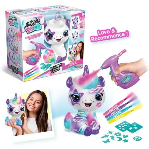 CANAL TOYS - Style 4 ever  - Ma licorne en peluche à personnaliser - Peluche Spray Art  - OFG 228