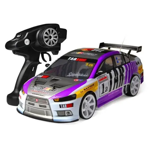 Voiture télécommandée Modèle de voiture de course télécommandée  - 1/10 - Deux Piles - 70 km/h Voiture jouet pour enfants