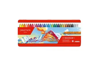 Pastels à la cire - Permanent - - Neocolor I - Boîte de 30 couleurs
