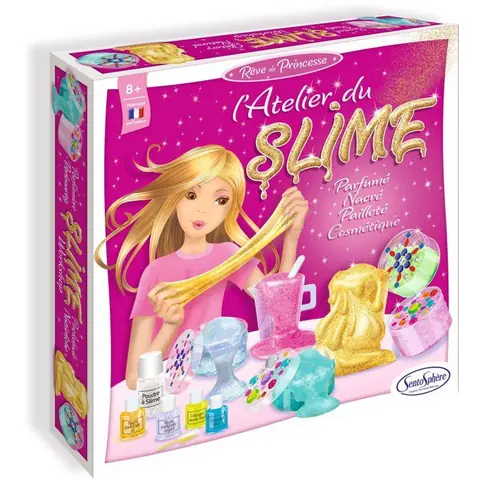 Kit loisir Créatif - SENTOSPHERE - Latelier du Slime - Gomme Dorigine Natuelle - Colorants Cosmétiques - Dès 8 ans