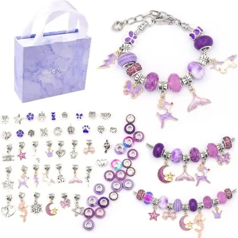 Kit de Fabrication de Bijoux - Enfants - Multicolore - 5 ans et plus - DIY - Cadeau Anniversaire
