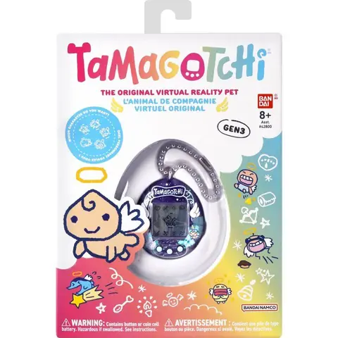 Tamagotchi - BANDAI - Tamagotchi original - Angel Night Garden - Animal électronique virtuel avec écran couleur 3 boutons et jeux