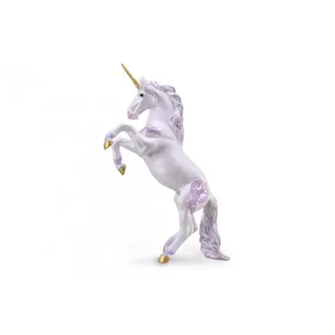 Figurine Licorne Blanche/Rose 11 x 18 cm - Pour Enfant à partir de 3 ans - Intérieur