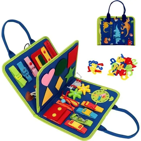 Jeu éducatif - Planche Montessori - Motricité fine - Portable - Pour enfants 3+ ans