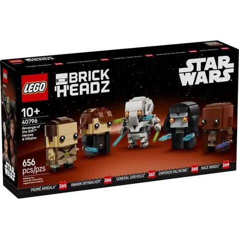 Set LEGO BrickHeadz - LEGO - 40796 - Star Wars : La Revanche des Sith - 20e anniversaire - Héros et Méchants