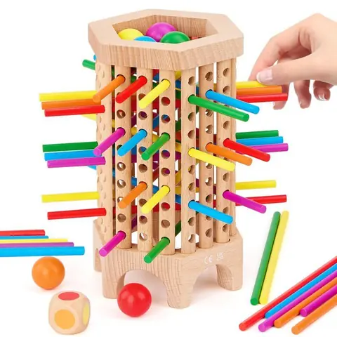 Jeu dapprentissage des mathématiques Montessori bâtonnets de comptage en bois et dés pour enfants de 3 à 12 ans jeu de société
