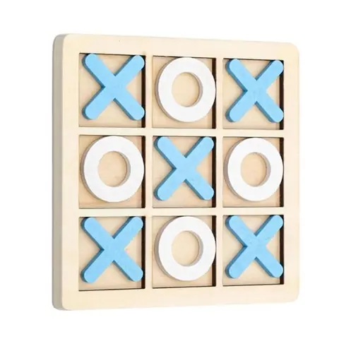 Tic-tac-toe jouets déducation précoce jeu de société en bois ornements jeu de société classique pratique