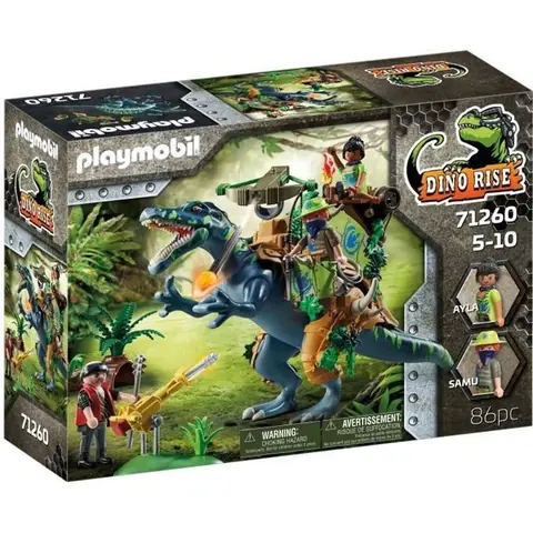 PLAYMOBIL - Dino Rise - Spinosaure et combattant - 86 pièces - 5 ans et plus