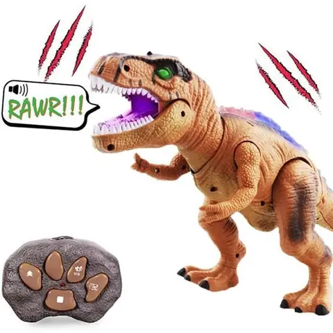Télécommande Dinosaure Electric Jeux Enfants RC Animaux Jouets LED Lumineux Dinosaure Marche et Rugissant Robot Jouets pour Tout-Pet