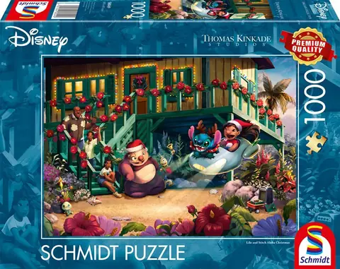 Puzzle - SCHMIDT SPIELE - DISNEY Lilo and Stitch Aloha Christmas - 1000 pièces - Dès 12 ans