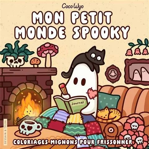 Coco Wyo - Mon petit monde spooky - Coloriages mignons pour frissonner - Cosy colo - Coco Wyo - Dessain Et Tolra - broché - Livre-jeu
