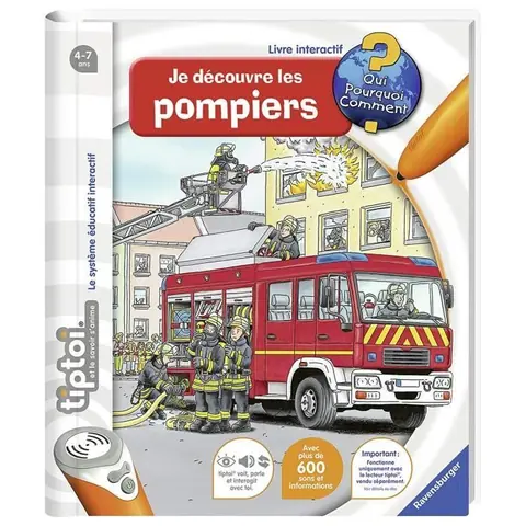 tiptoi® - Je découvre les pompiers -  Ravensburger - Livre électronique éducatif - Dès 4 ans - en français